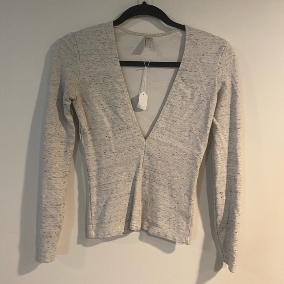 American Apparel Low Cut Crop Top - Picture 1 of 2